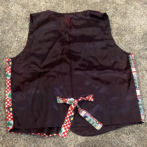 Robyn-Lyn VTG Vest Womens Christmas Holiday Santa Ugly Sweater Colorful FLAW - Picture 2 of 9
